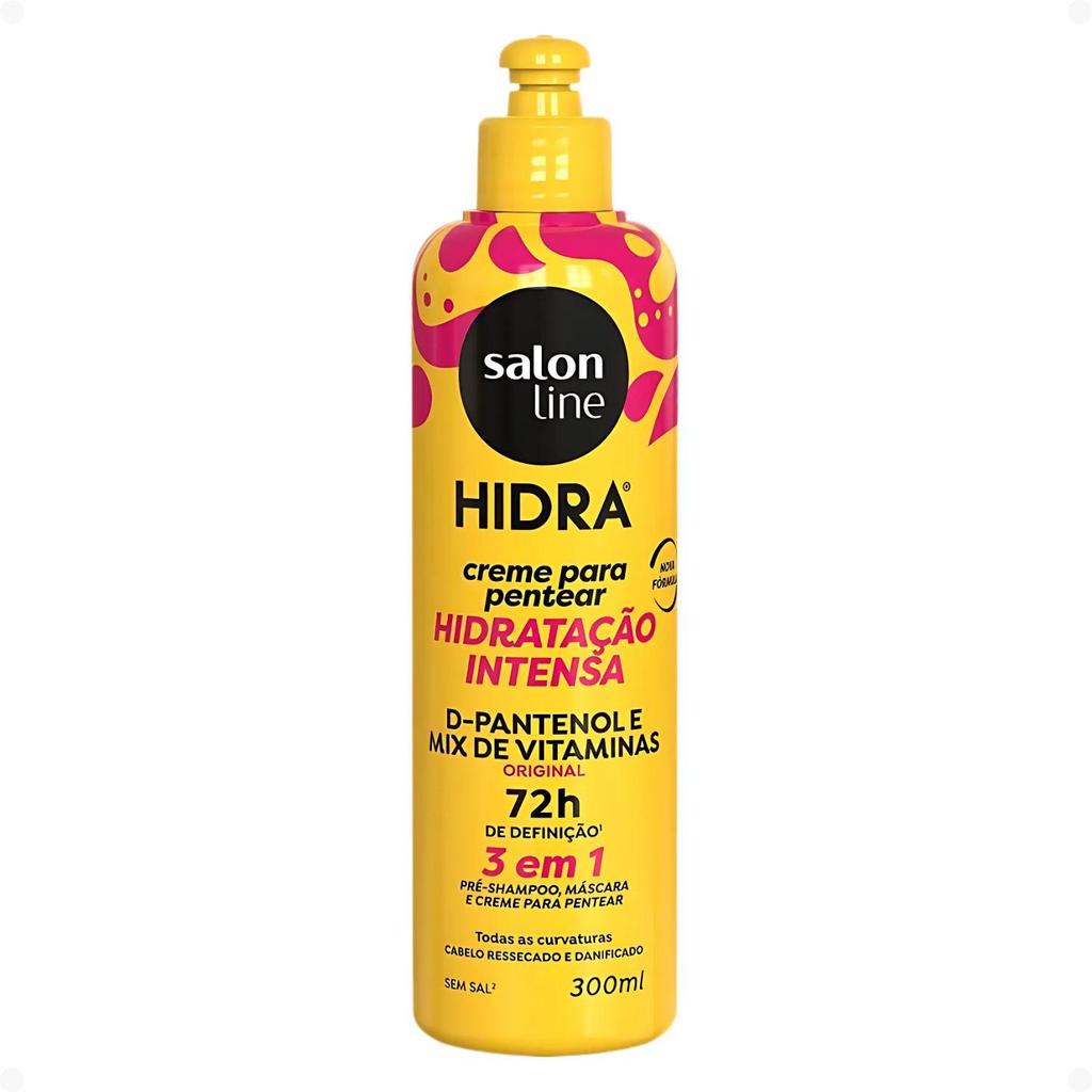 CREME PARA PENTEAR SALON LINE HIDRA 3 EM 1 D-PANTENOL 300ML