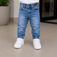 Calça Jeans Infantil Masculina Menino 1 A 3 Anos