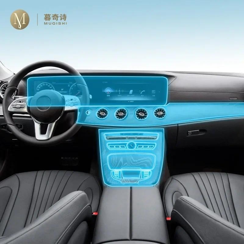 Para Mercedes Benz W218 CLS 2018 Interior Do Carro console Central Transparente/Fosco TPU Película Protetora PPF Anti-Ri