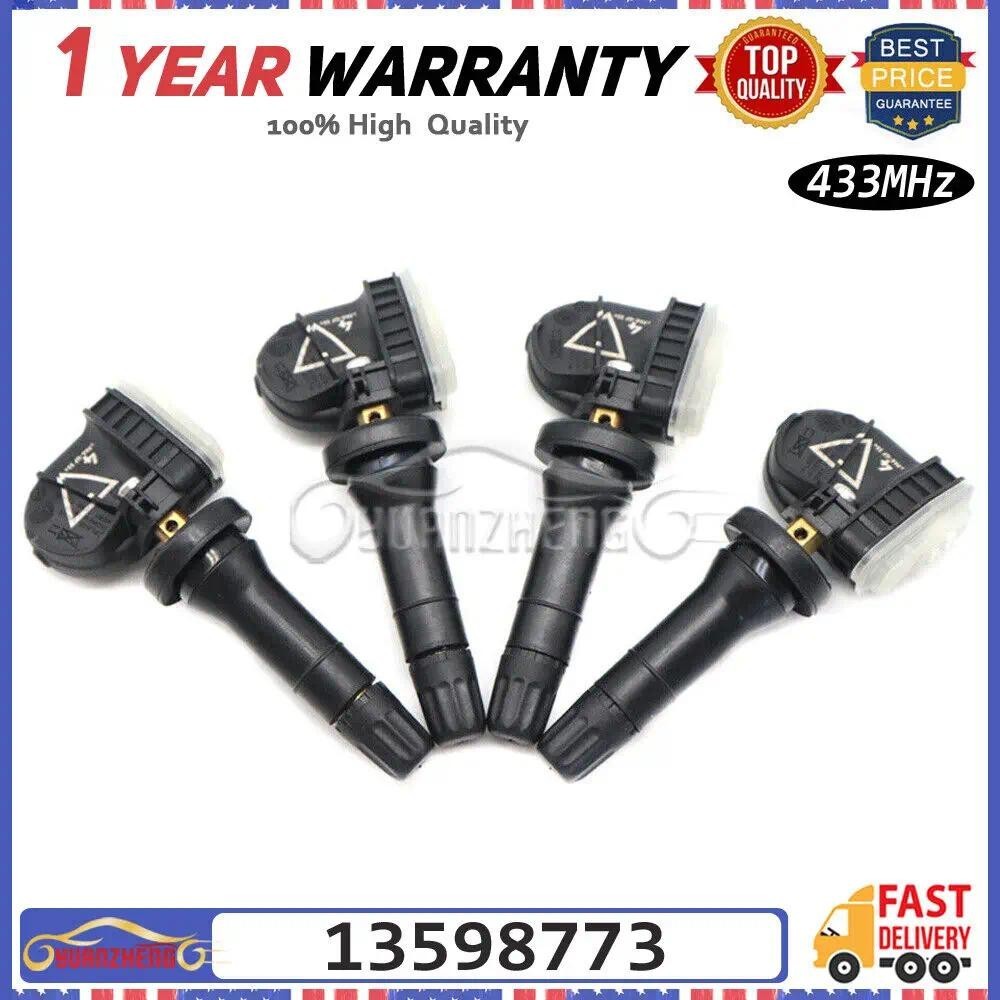 Sensor De Pressão Dos Pneus 4PCS TPMS 13598773 Para Cadillac CT6 SRX XT5 Chevrolet Silverado Aveo Malibu GMC Sierra 16-2
