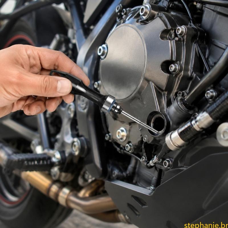 Melhor Vareta Nível Óleo Usada Como Peça Reposição Motocicleta Corpo Alumínio Rosqueado À Mão