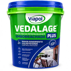 Vedalage Plus Viapol 12kg Branco Manta Liquida Acrílica Impermeabilizante