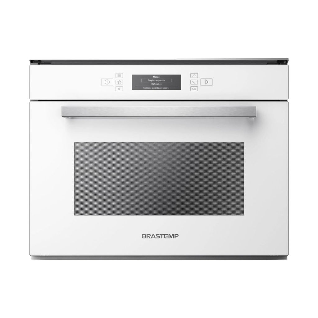 Micro-ondas Brastemp Vitreous de Embutir 40 Litros Branco com Grill - GMT40AB