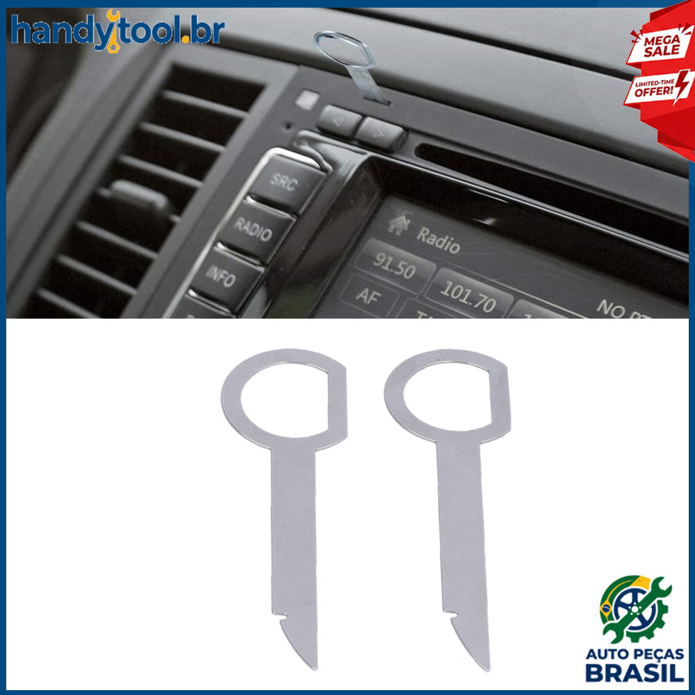 Chave de remoção de rádio de carro universal Ferramenta de liberação de metal Chaves ergonômicas com design redondo