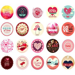 AMOR DO Dia dos Namorados!Sobre o amor redondo quadrado presente adesivos de vedação adesivos decorativos diário adesivo