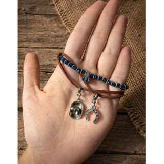 Pulseira Feminina Nossa senhora + Chapeu Ferradura Country Acessorios Moda Boiadeira