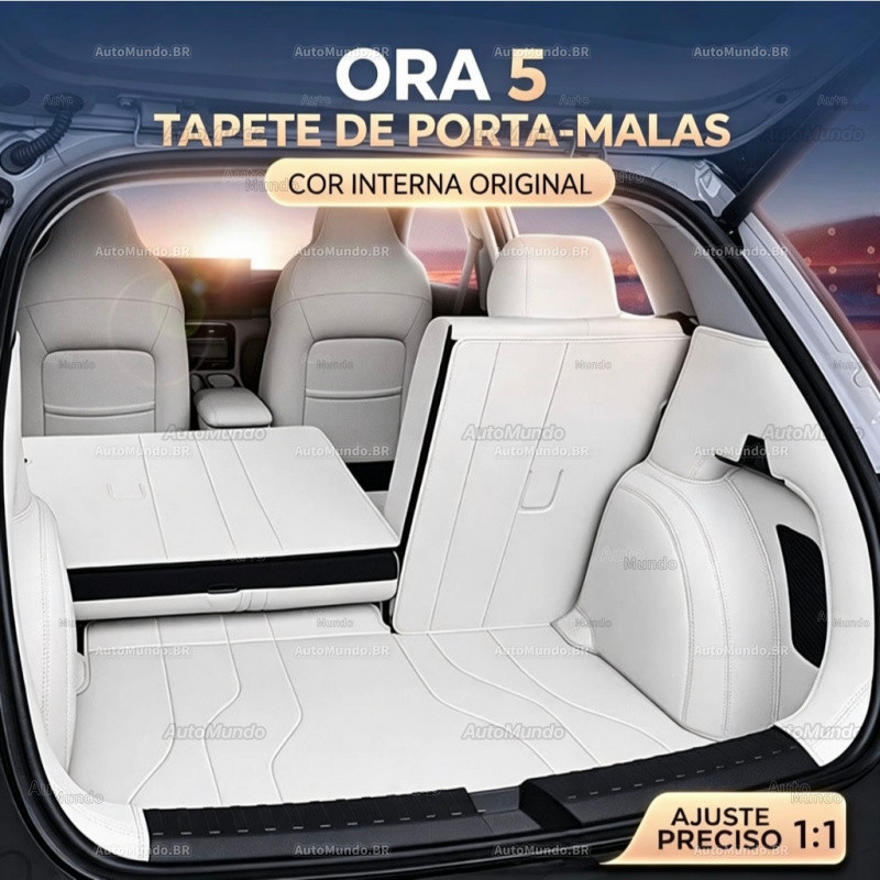 Adequado para ORA 5 360 °     Tapetes de Bagagem para Interior de Carro com Cobertura Total, Couro de Alta Qualidade par