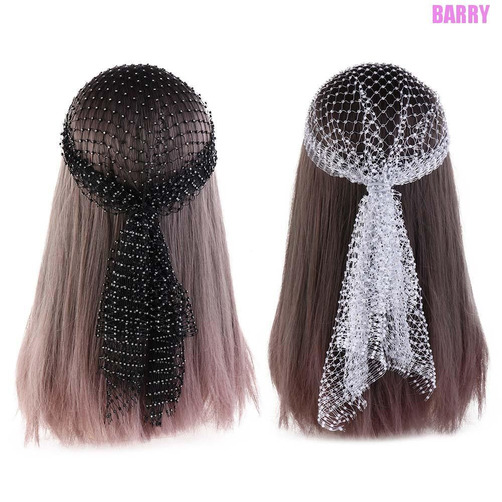 BARRY Strass Bandana Doce Faixa De Cabelo Verão Vintage Redes Feminino Lenço