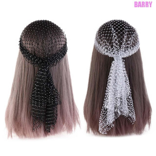 BARRY Strass Bandana Doce Faixa De Cabelo Verão Vintage Redes Feminino Lenço