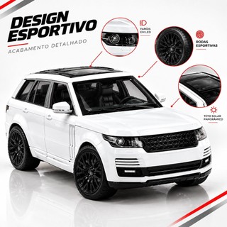 Kit 3 Range Rover Land Rover e Evoke Carrinho Miniatura Fricção abre portas Metal coleção colecionador