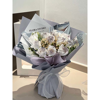 Buquê de presente adulto presente de aniversário rosa imortal Gypsophila flor Real simulação buquê formatura namorado na