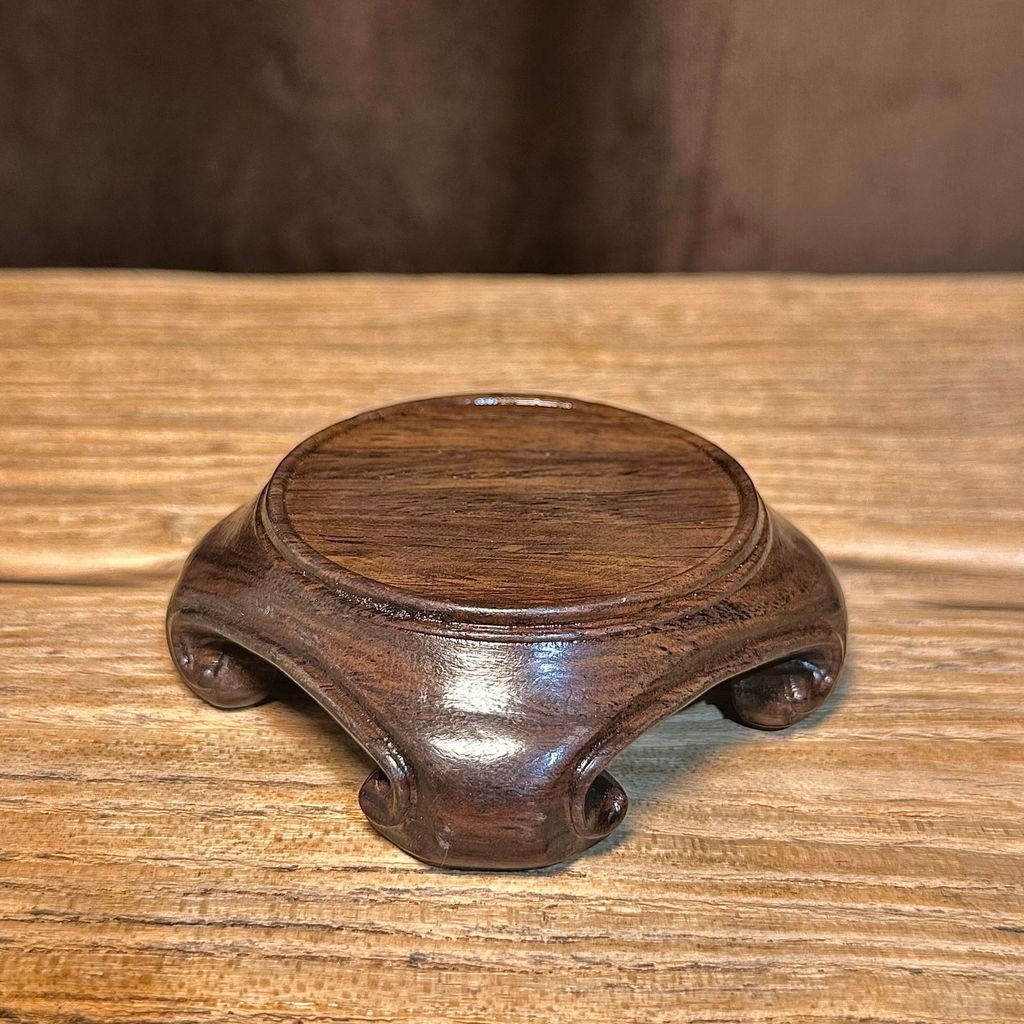 Artefato decorativo, escultura em madeira de ébano, base de madeira maciça, vaso de estilo chinês clássico, pedra rara, 
