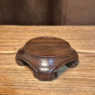 Artefato decorativo, escultura em madeira de ébano, base de madeira maciça, vaso de estilo chinês clássico, pedra rara, 