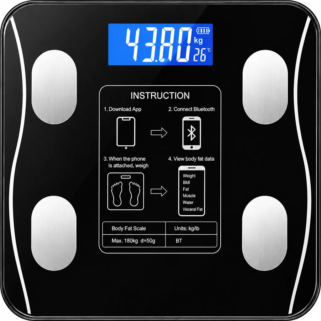 Balança Digital Bioimpedância Bluetooth App Corporal 180kg