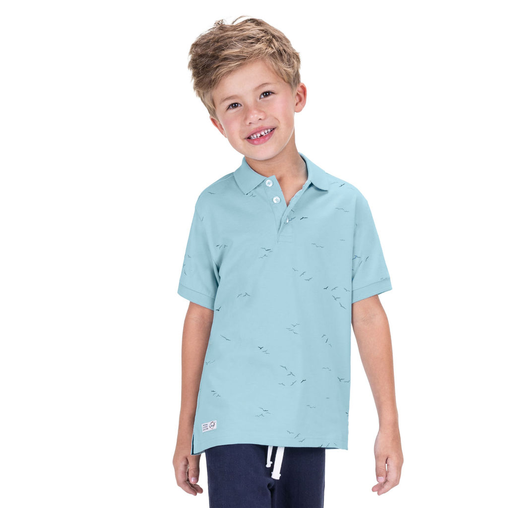 Polo Infantil Em Cotton Trick Nick Azul