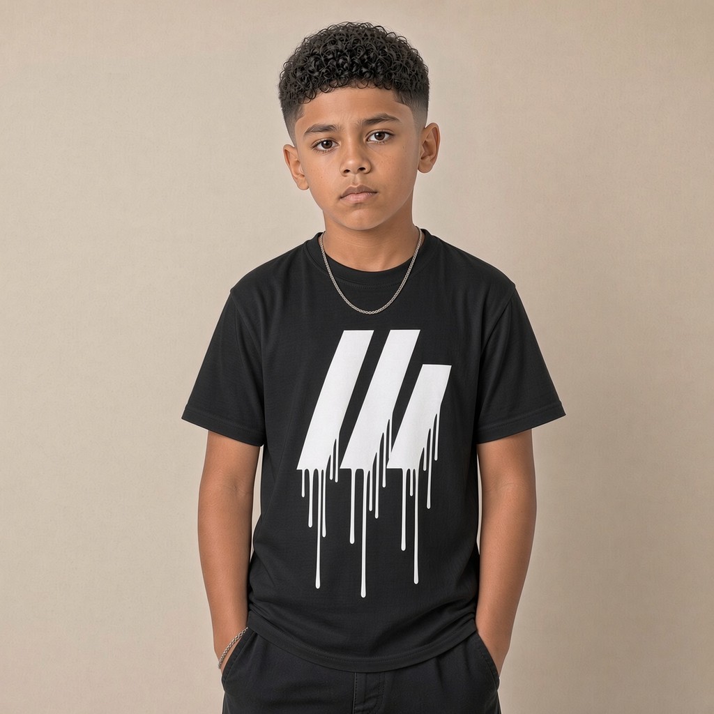Camiseta Infantil e Jovem Estampada 3 Listras 100% Algodão Premium Criança Personalizada Unissex Blusa Camisa Jovem