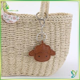 [Beleza] Pingente De Couro Sintético De Ovelha De Desenho Animado , Acessório Leve De Decoração Ecológico Para Bolsas Ba