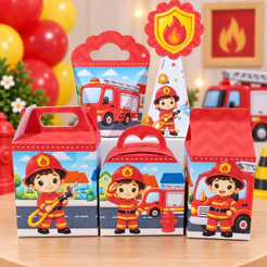 Caixinhas Bombeiro Festa Aniversário Lembrancinha Personalizados do tema (Pegue e Monte)