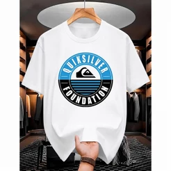 [Camiseta Premium em Algodão Puro]VOR Camiseta Masculina Básica Quiksilver Foundation Q.S Camisa T-shirt Unisex Algodão