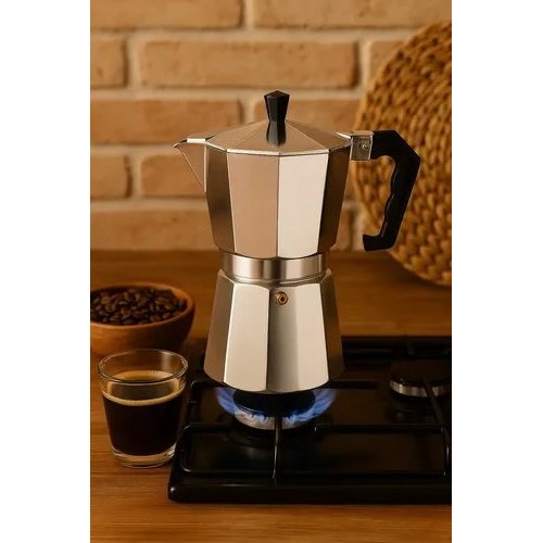Cafeteira Italiana Aluminio Moka 9 Xícaras Espresso Café Coado Fogão Green Clean