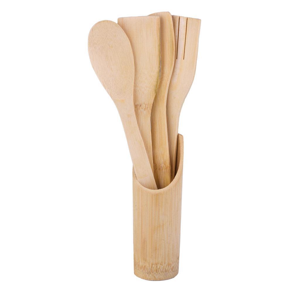 Conjunto com 4 Peças Utensílios Bamboo Cx067 Casita