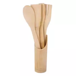 Conjunto com 4 Peças Utensílios Bamboo Cx067 Casita