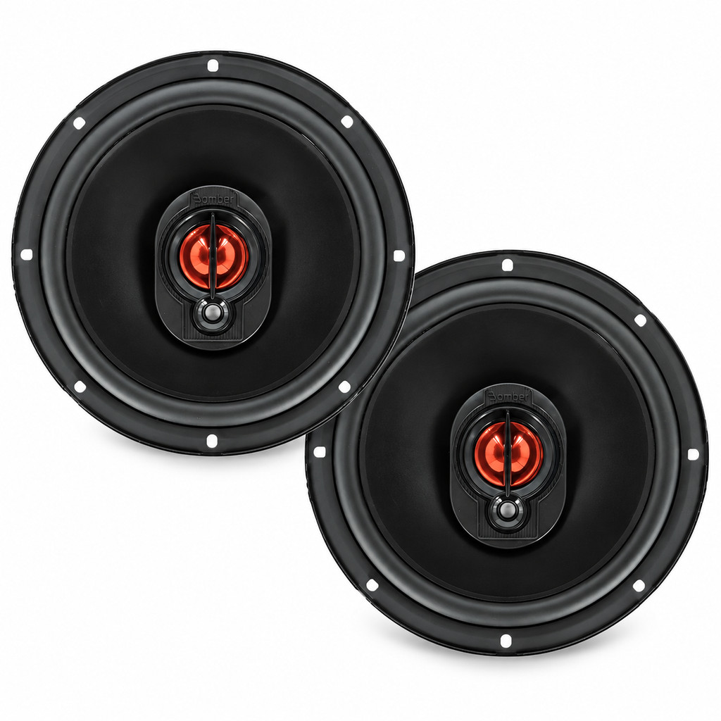 PAR ALTO FALANTE MULTIVIAS 6 BBR 110W RMS 4 OHMS TRIAXIAL BOMBER BBR6 55W CADA — imagem 2 de 2