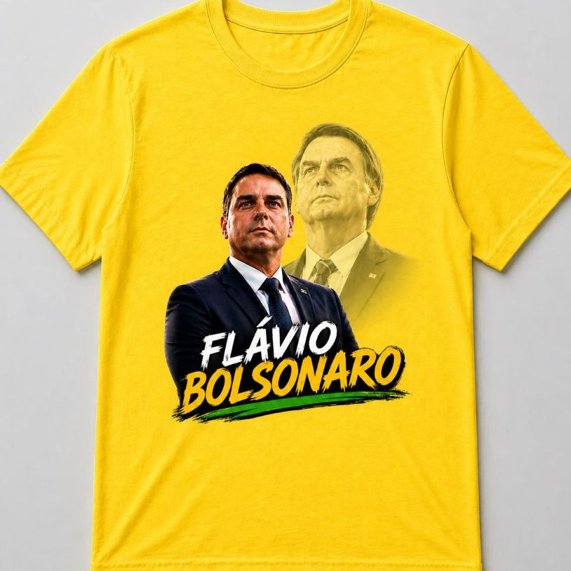 Camiseta Flávio Bolso Unissex Algodão  Premium Estampa Confortável Várias Cores