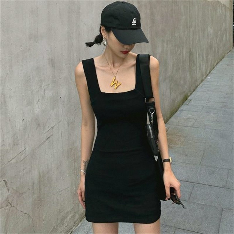 Verão influenciador saia curta feminina saia elegante estilingue perna longa Design nicho exterior usar vestido All-Matc