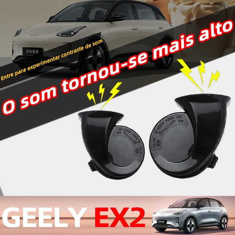 Buzina automotiva para Geely EX2, alto-falante de buzina tipo caracol com som grave potente U43D