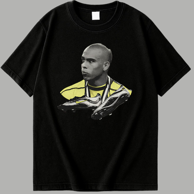 [Camiseta Premium em Algodão Puro]VOR Camiseta Básica Jogador Futebol Ronaldo Camisa 100% Algodão Streetwear Lançamento