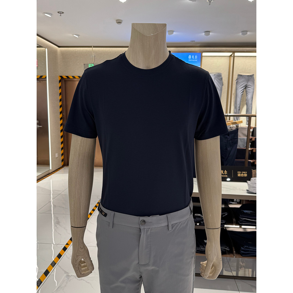 [5 cores] Camiseta masculina de manga curta Yagoer cor sólida Stretch All-Match camiseta antibacteriana legal513130FYA