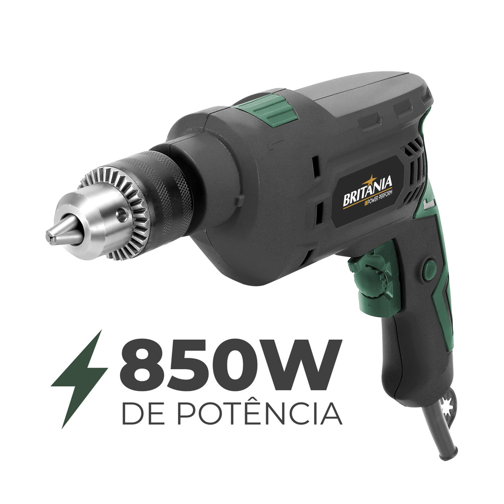 Furadeira de Impacto Britânia 850W 3000RPM 13mm BFUE04 · foto 2