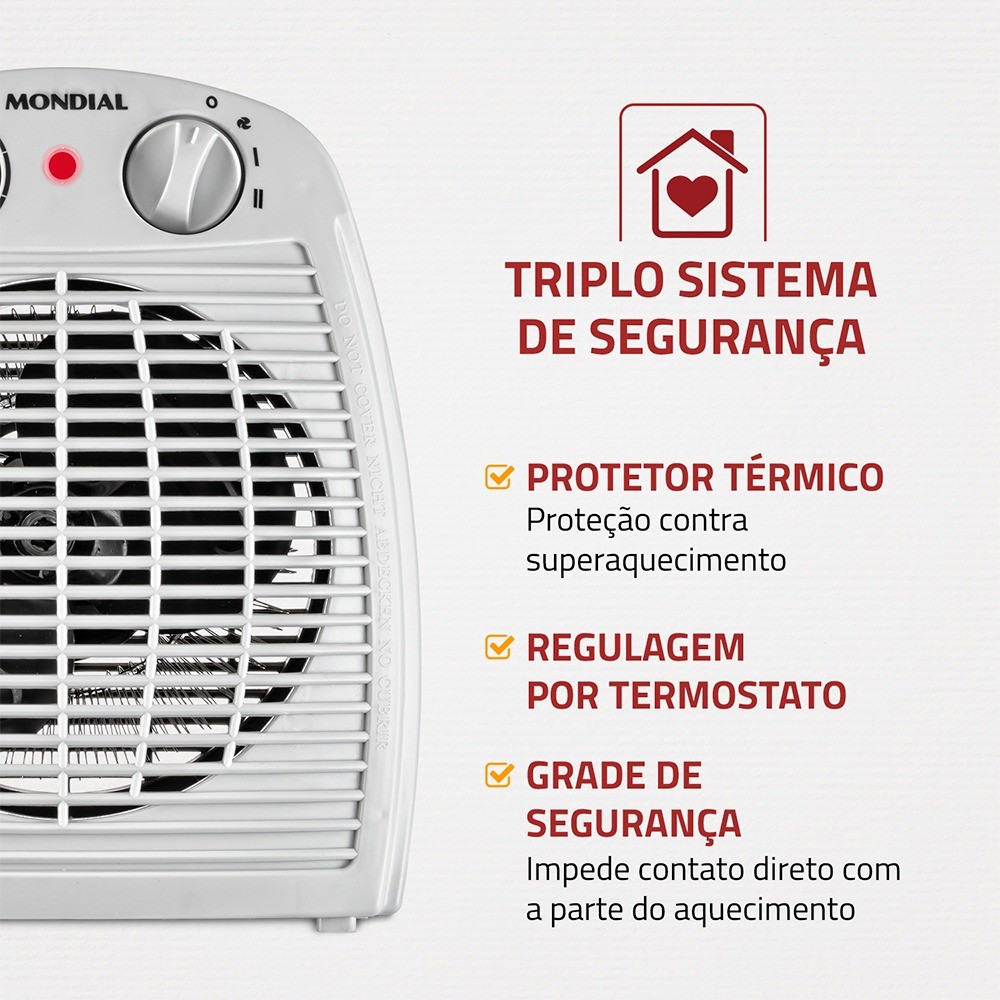 Aquecedor elétrico elétrico 3 em 1 A-08 Mondial · foto 2