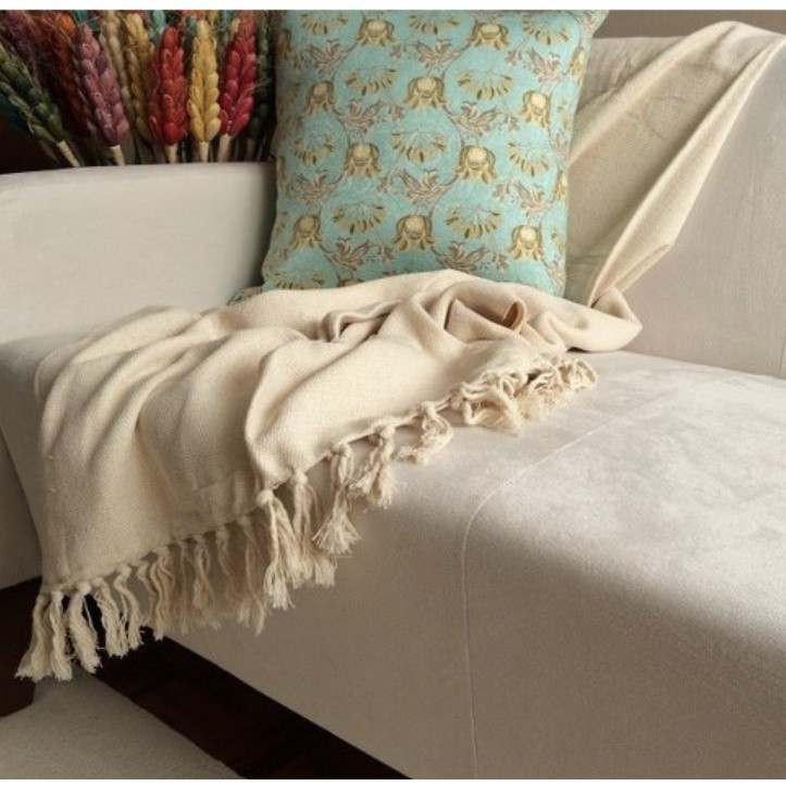 Manta Para Sofá Gigante 2,40x1,80m Casal Algodão Promoção Decoração