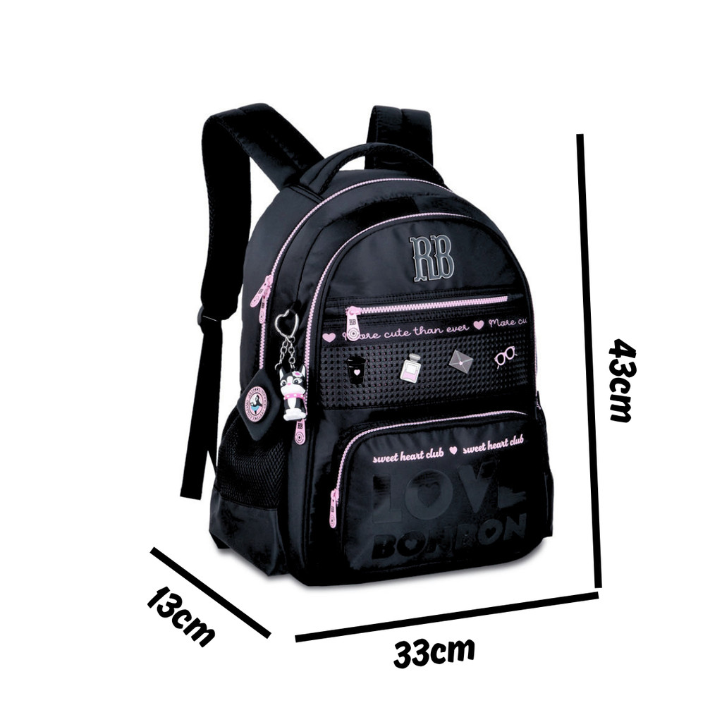 Kit Mochila de Costas Com Estojo Charm Pins Rebecca Bonbon- Clio Style — imagem 2 de 2