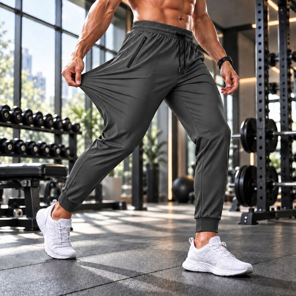 Calça Jogger Masculina Casual Esportiva Poliamida Confortável Dia a Dia Academia Treino Corrida