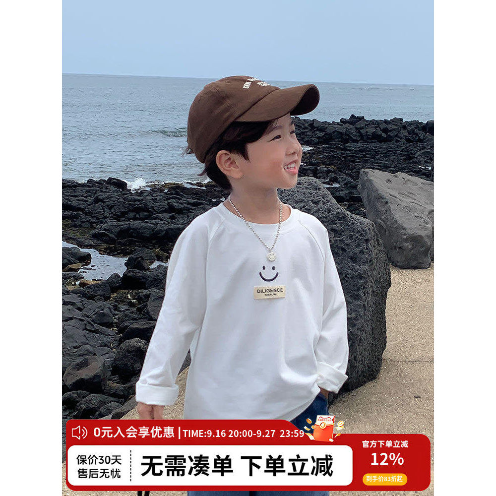 Meninos de manga comprida camiseta primavera outono crianças camisa de fundo meninos outono crianças puro algodão topo b