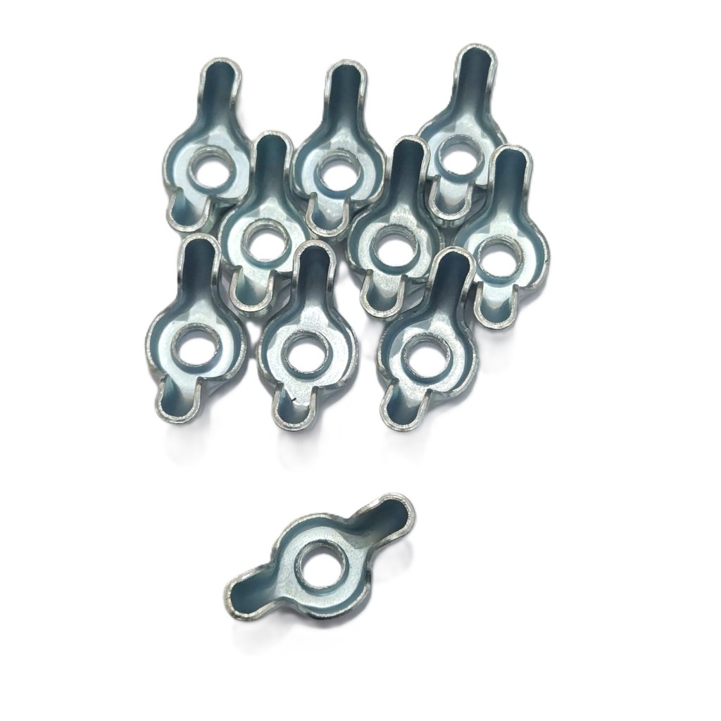 Borboleta Femea rosca 1/4" polegada manípulo Estante Prato Bateria e uso geral aço zincado - 10un