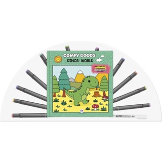 Livro Dinos' world - Livro para colorir com 12 canetinhas em Oferta na Shopee