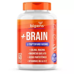 Plus Brain L-triptofano 600mg - 60 Cápsulas - Bigens