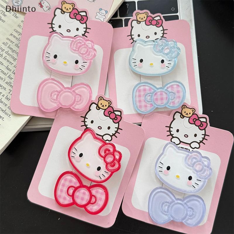 [Dhiint] 2 Pçs Grampo De Cabelo Franja Clipe Adorável Arco Menina Grampos Crianças Headwear Presilhas Lateral Cocar Em