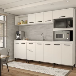 Cozinha Completa Silvana 11 Portas 1 Gaveta Branco - Panorama Móveis