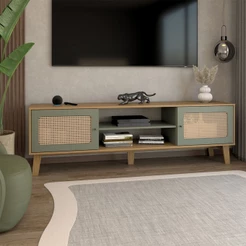 Rack para TV Até 75 Polegadas Retro 2 Portas - Panorama Móveis