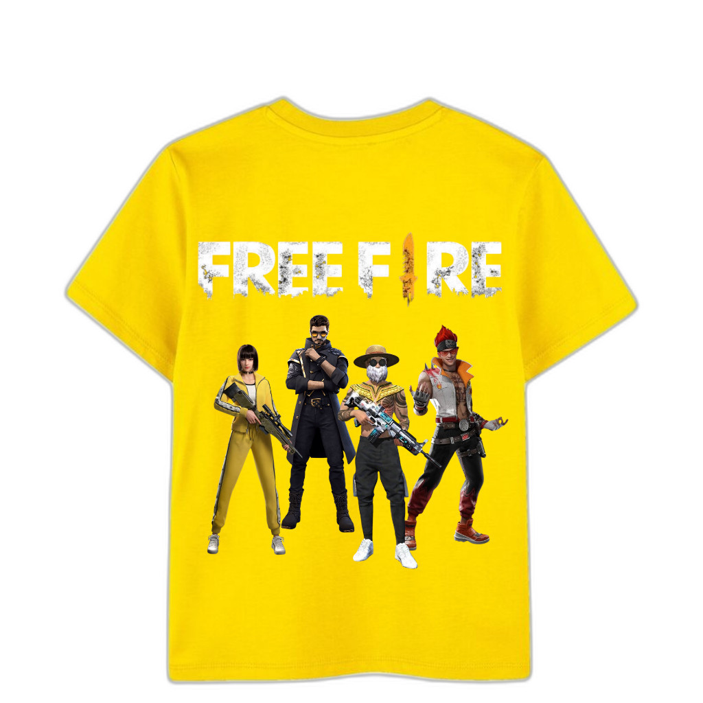 Camiseta Free Fire Infantil Unissex Camisa Menino Menina 100% Algodão Oferta com envio imediato