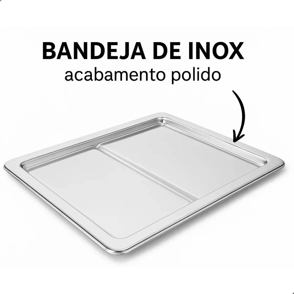 Porta Frios Duplo Brinox Atina Inox Presunto Queijo