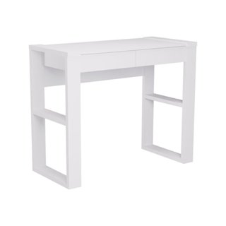 Escrivaninha Mesa Escritório 100% MDF 91cm Brisa Branco em Oferta na Shopee