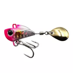 Isca Artificial Little Spin Colher Redonda Pequena 3cm 10g Rosa Holográfico - Yara Cor 01