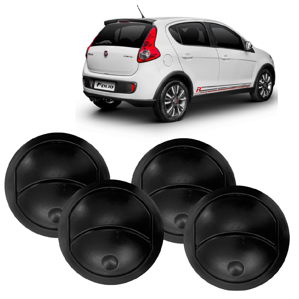 Kit 4 Difusor Palio G5 Fire Way 2014 2015 2016 2017 Preto