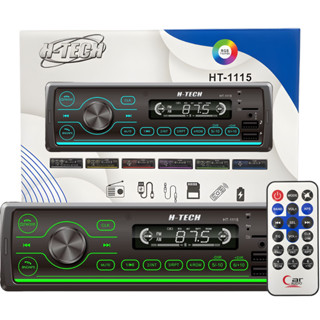 Radio Som Automotivo H-tech 1115 4x25w Rms Usb 7 Cores Aux em Oferta na Shopee